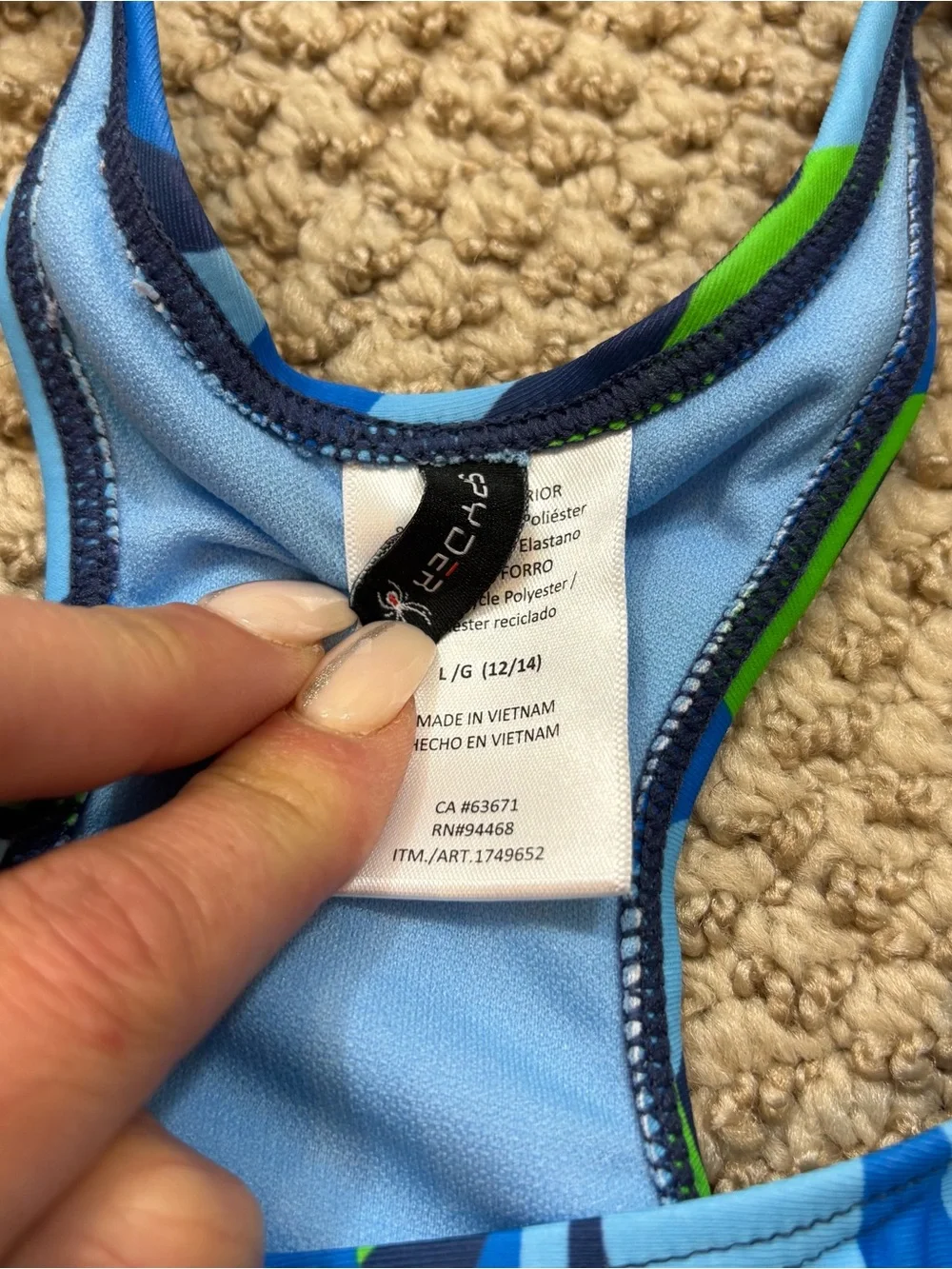 Lot of Two Girls Spyder Brand One Piece‎ Swim Suits Size Large 12-14